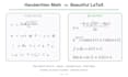 convert handwritten math notes and equations into beautiful latex pdf