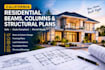 design california beams, column and structural plan for residential construction