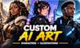 create custom ai art, characters and illustration