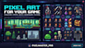 create a  pixel art characters, sprites and game assets