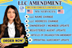 do US llc dissolution, amendment, reinstatement, name change and address change