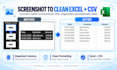 convert PDF tables, scans, and screenshots to excel or CSV