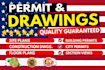 draw city permit drawings building permit plan, site plans construction drawing