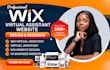 design wix virtual assistant website administrative support service website
