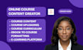 create online course content and develop elearning curriculum