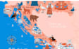 design a custom 2d city map street map location map and map illustration