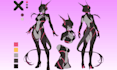 draw furry reference sheet and fursona for character design