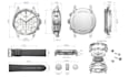 design custom watch cad, skeleton watch and 2d technical drawings