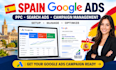 setup, manage, optimize spain google ads ppc campaigns, spain search ads