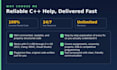 write, debug and fix cpp programming code and projects