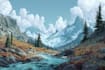 design landscape illustration botanical season