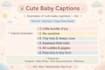 write cute captions for baby photos