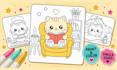 create a bold and easy cozy coloring book for amazon KDP and etsy