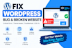 fix wordpress bug broken website critical error theme issues troubleshot CSS fix