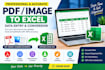 convert PDF, scanned images and documents to excel