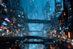 design neon cyberpunk city concept art
