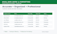 do excel data entry, formatting and spreadsheet cleanup