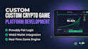 develop custom crypto game, interactive web app, and game engine, web 3,web app