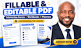 create fillable pdf forms , editable pdf interactive ebook planner and workbook