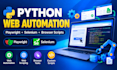 dev playwright or selenium python script for web browser and task automation