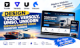 design ycode versoly umso unicorn portfolio logistic cargo transport website