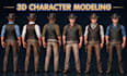 do 3d character models, stylized game characters, rigging and cartoon animation