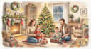 make a watercolor christmas portrait or illustration
