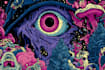 create vibrant psychedelic and trippy style illustrations