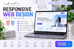 create a responsive website using HTML and CSS