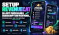 setup revenuecat in app purchase subscription paywall expo react native flutter