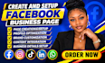 create and setup facebook business page