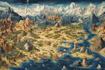 make fantasy map illustration