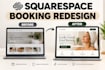 design squarespace booking website, appointment and scheduling system