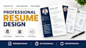 design a professional modern CV resume for you