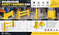 model pallet rack guards, warehouse safety barriers and fabrication cad