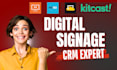 design digital signage content yodeck optisigns screencloud xogo kitcast canva