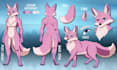 draw a custom furry ref sheet, fursona, anthro character design