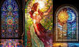 design custom tifanny style stained glass pattern and window