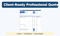 build a custom plumbing or contractor estimate calculator in excel