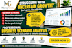 create business scenario analysis to evaluate growth risks and future outcomes