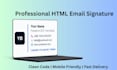 create a responsive HTML email template and professional email signature