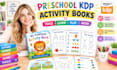 turn your preschool idea into a professional amazon KDP activity book