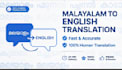 do malayalam to english translation, data entry and typing