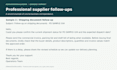 write professional business emails and supplier follow ups