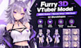 create furry 3d vtuber model arkit avatar warudo setup vrm model 52 blendshapes