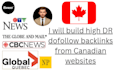 build high DR dofollow backlinks from canadian websites