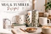 design custom coffee mug, tumbler and drinkware wraps