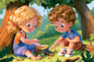 create cartoon kids book illustrations