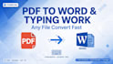 do fast data entry, excel work, pdf to word and typing work in 24 hours