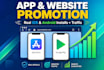 do website optimization and app store promotion for your ios and android app
